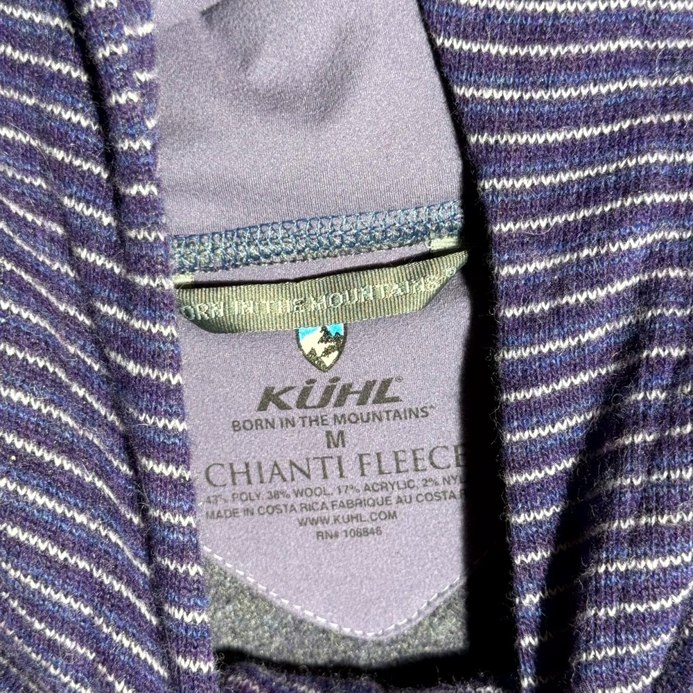Kuhl Sweater Purple Chianti Fleece Hooded Button-Up Gorpcore Women's Size Medium - Picture 6 of 7